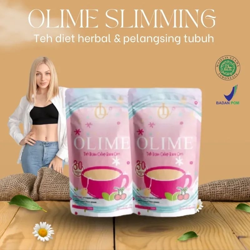 Olime slimming tea teh hijau diet pelangsing badan cepat dan ampuh obat diet bpom ori