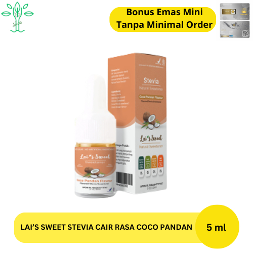 

Lai's Sweet Stevia Cair Rasa Coco Pandan 5 ml