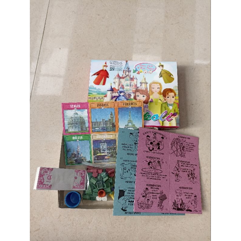 monopoli mainan anak anak gambar bagus papan lebar 35cmx35cm