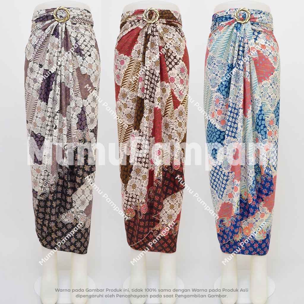Rok Batik Modern Kain Lilit Bawahan Kebaya Wisuda Jumbo Setelan Plisket Span Wiru Premium Pakaian Tr