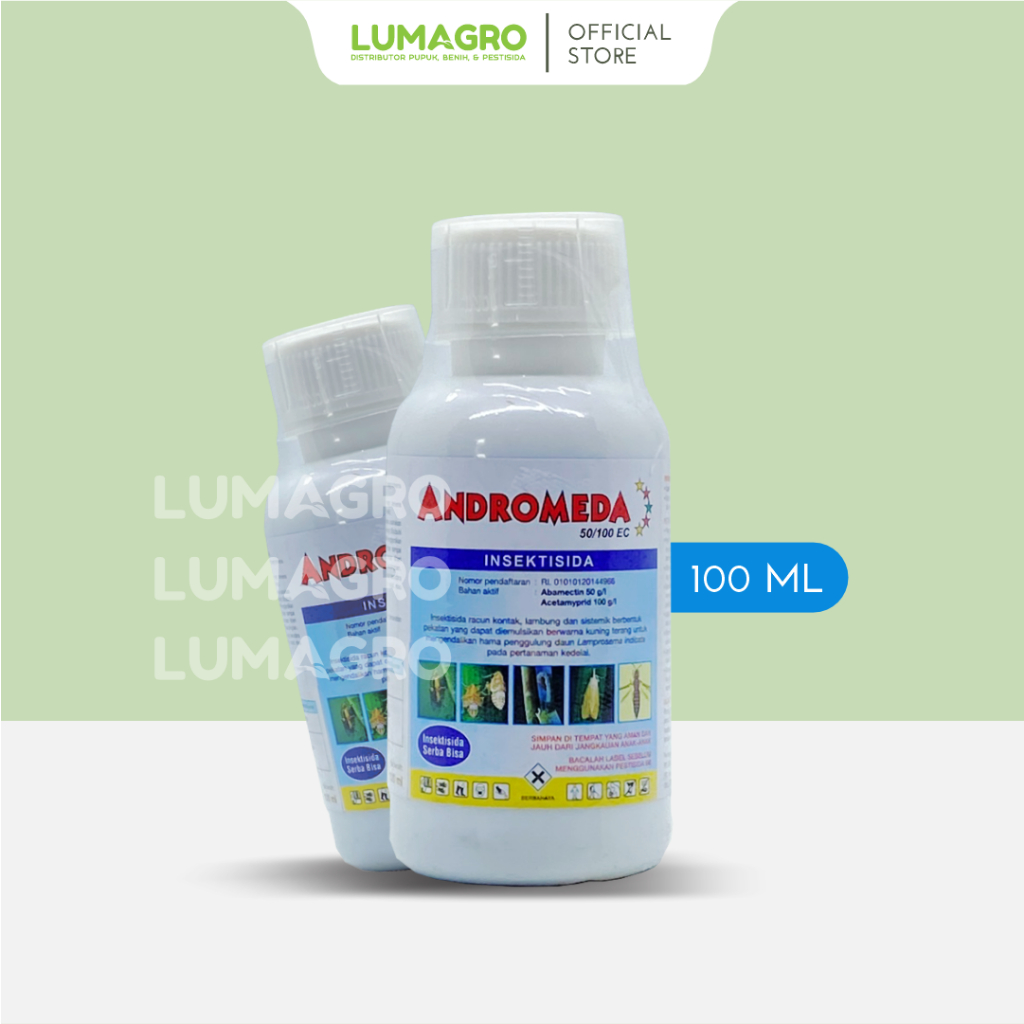 Insektisida Andromeda 100ml Abamektin Asetamiprid Pengendali Hama Penggulung Daun Ulat Kutu