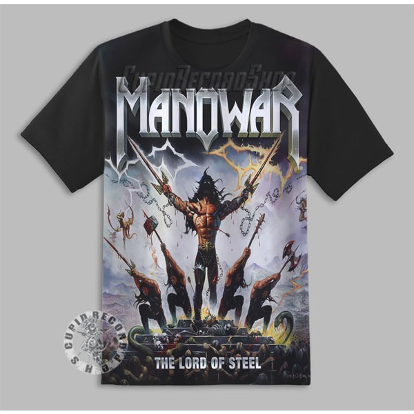 Baju Band Manowar The Lord  Kaos Anak Laki Laki Perempuan Pakaian 1 12 Tahun Distro Musik Rock Metal