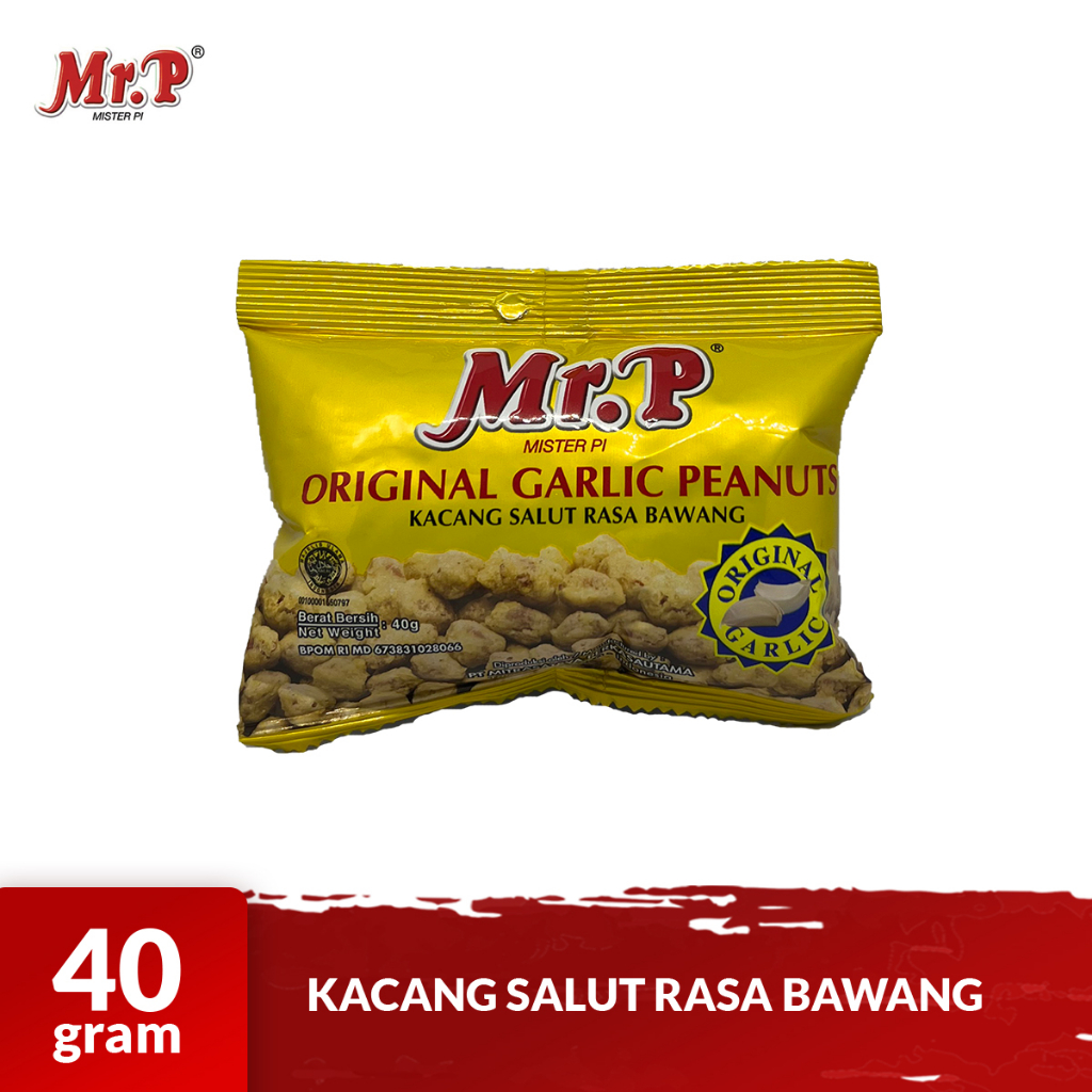 

MR. P Kacang Panggang Varian Rasa Garlic 40gr