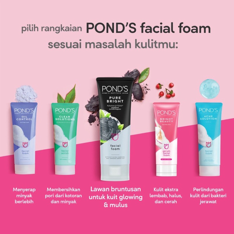 ❤ EGA BEAUTY  SKINCARE & COSMETIC STORE TRENGGALEK❤️ Ponds Bright Beauty Serum Facial Foam 100g (BPO