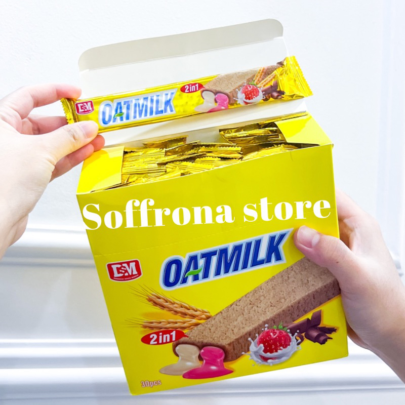 

OATMILK rasa cokelat dan strawberry 1 pack isi 30 pcs