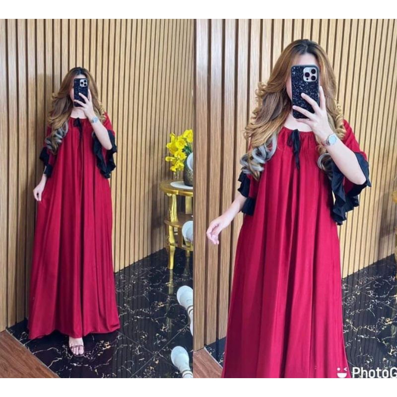 Dress Lalisa Crinkle tebal Dress Crinkle Premium