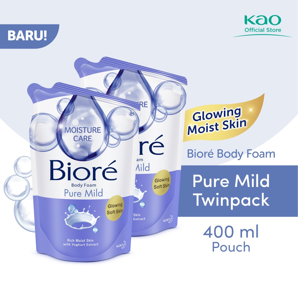 Biore Body Foam Beauty Pure Mild Twinpack 2 x 400 mL