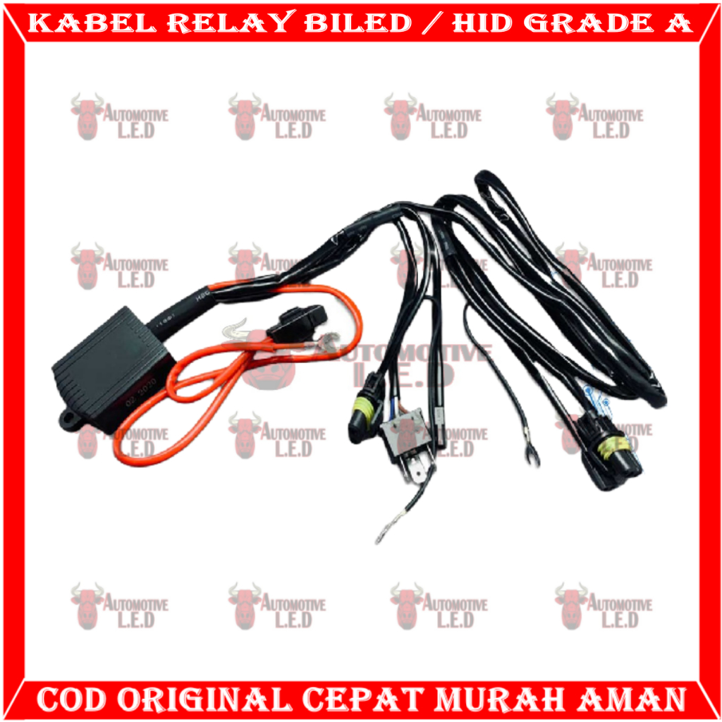 ORIGINAL RELAY BILED H4 UNIVERSAL | KABEL MOTOR 1 LAMPU KABEL MOBIL 2 LAMPU RELAY SET BILED 1 LAMPU RELAY SET 2 LAMPU