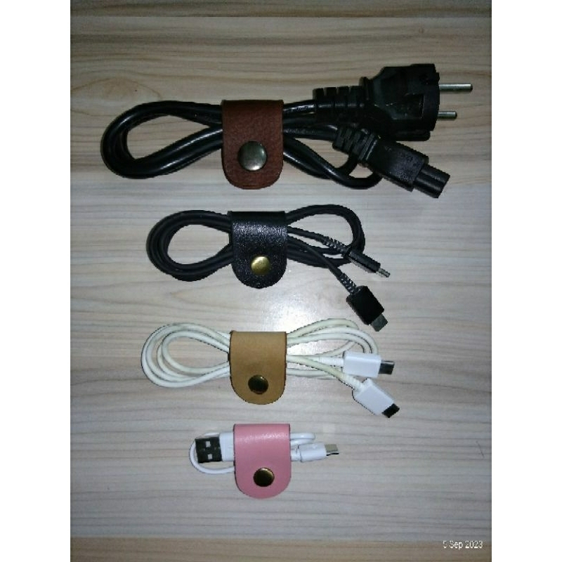 Kabel Klip Kulit Asli