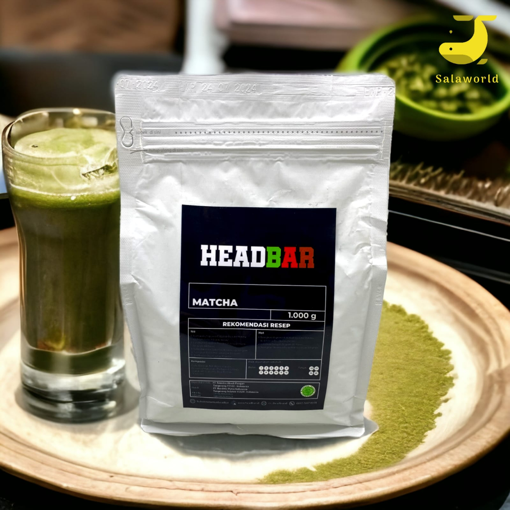 

HEADBAR Powder Matcha 1000 g | Bubuk Minuman Rasa Teh matcha 1000 g