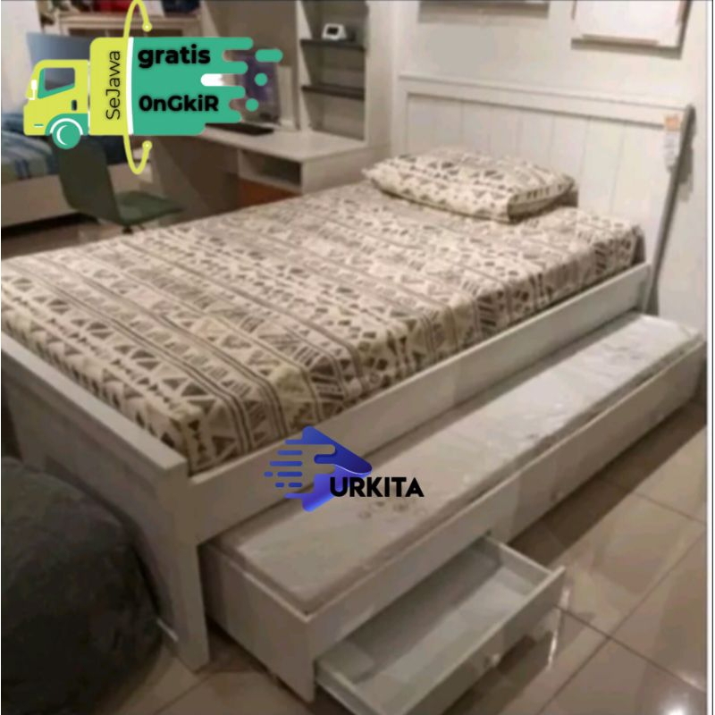 Furkita Ranjang Anak tempat Tidur Minimalis Divan Sorong Laci