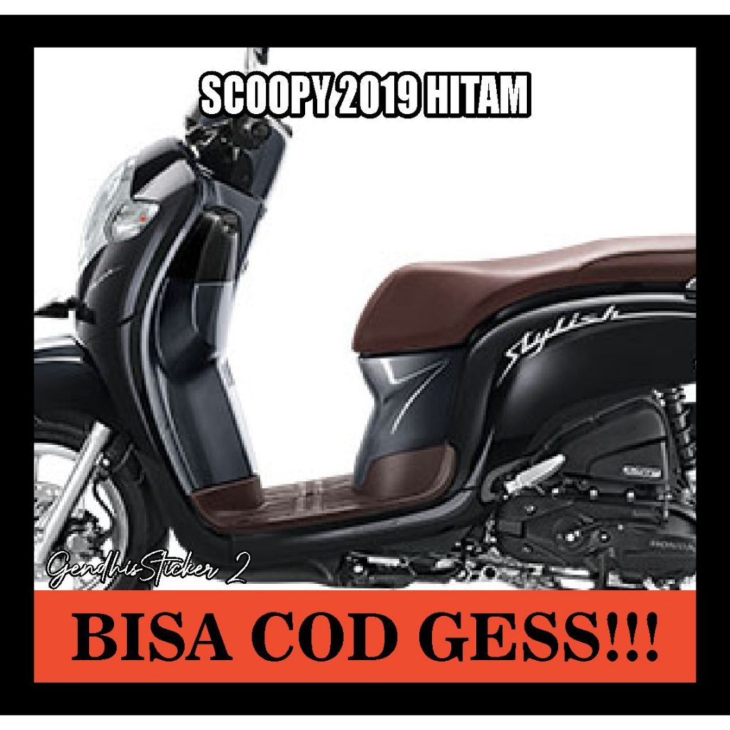 striping honda scoopy 2019 hitam
