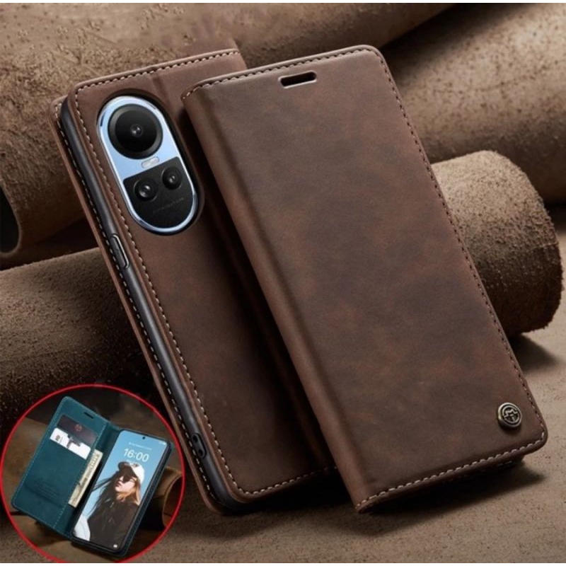 Original Ori CaseMe Case Oppo Reno 10 Biasa Reno10 Pro 5G Hardcase Flip Leather Sarung Casing Hard W