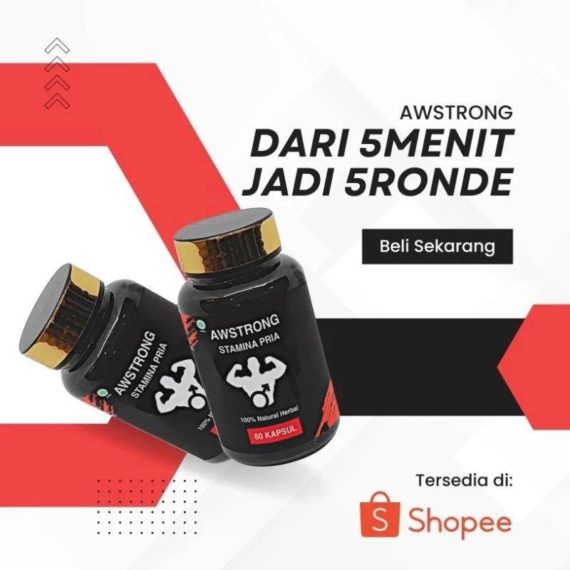 AWSTRONG - Obat Kuat Pria Tahan Lama Sex - Obat Penambah Stamina Pria - Obat Kuat 100% Original