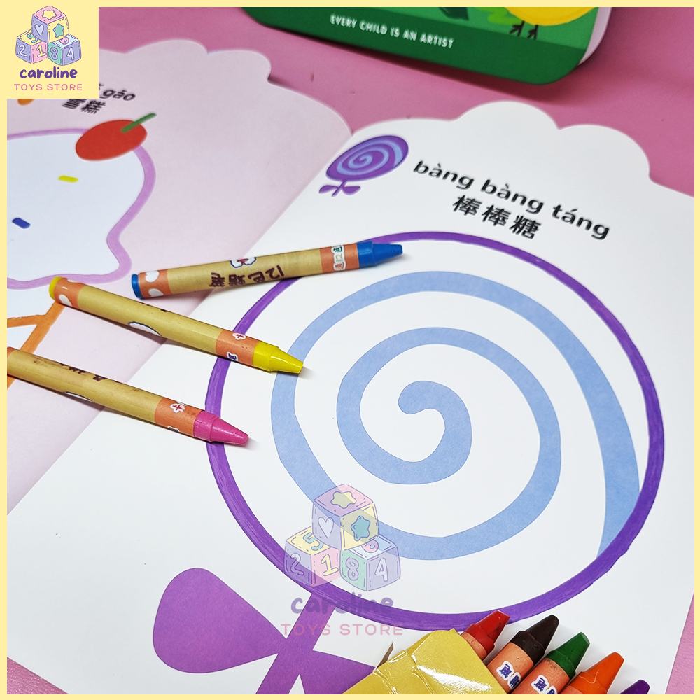 

tyvf Buku Mewarnai Anak 2-5 Tahun Isi 2 Buku Tema Hewan dan Benda Free Crayon
