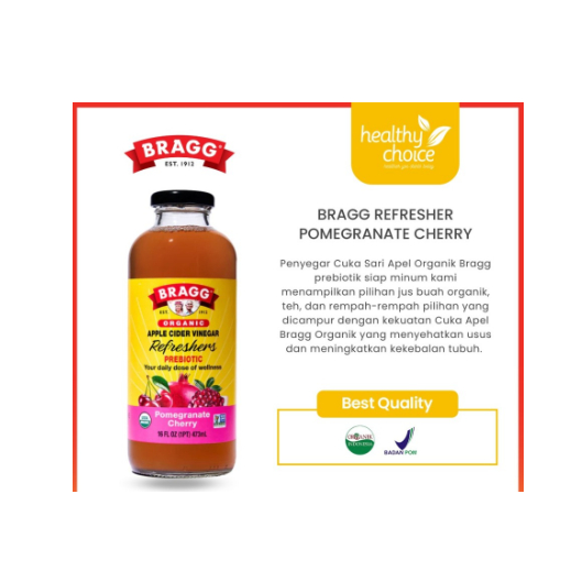 

BRAGG Apple Cider Vinegar Refreshers Pomegranate Cherry 473ml