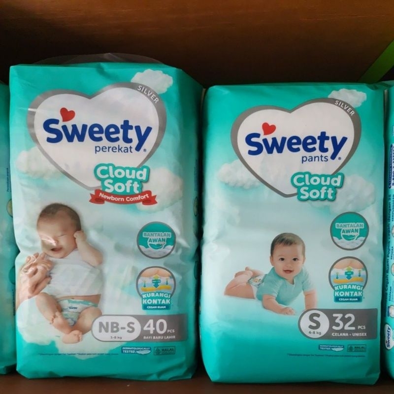 Sweety Silver Pants NBS40 M30/L28 POPOK BAYI CELANA PEMPERS