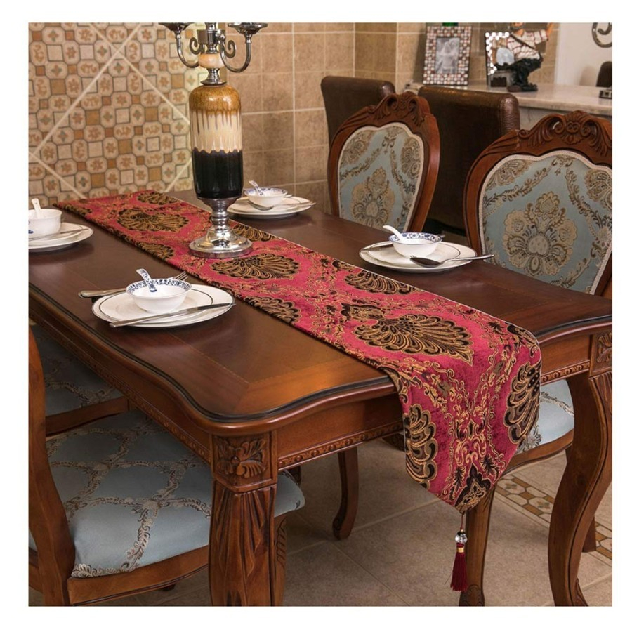 Taplak Meja Panjang 3,5 Meter Motif/ Table Runner Tassel 1904