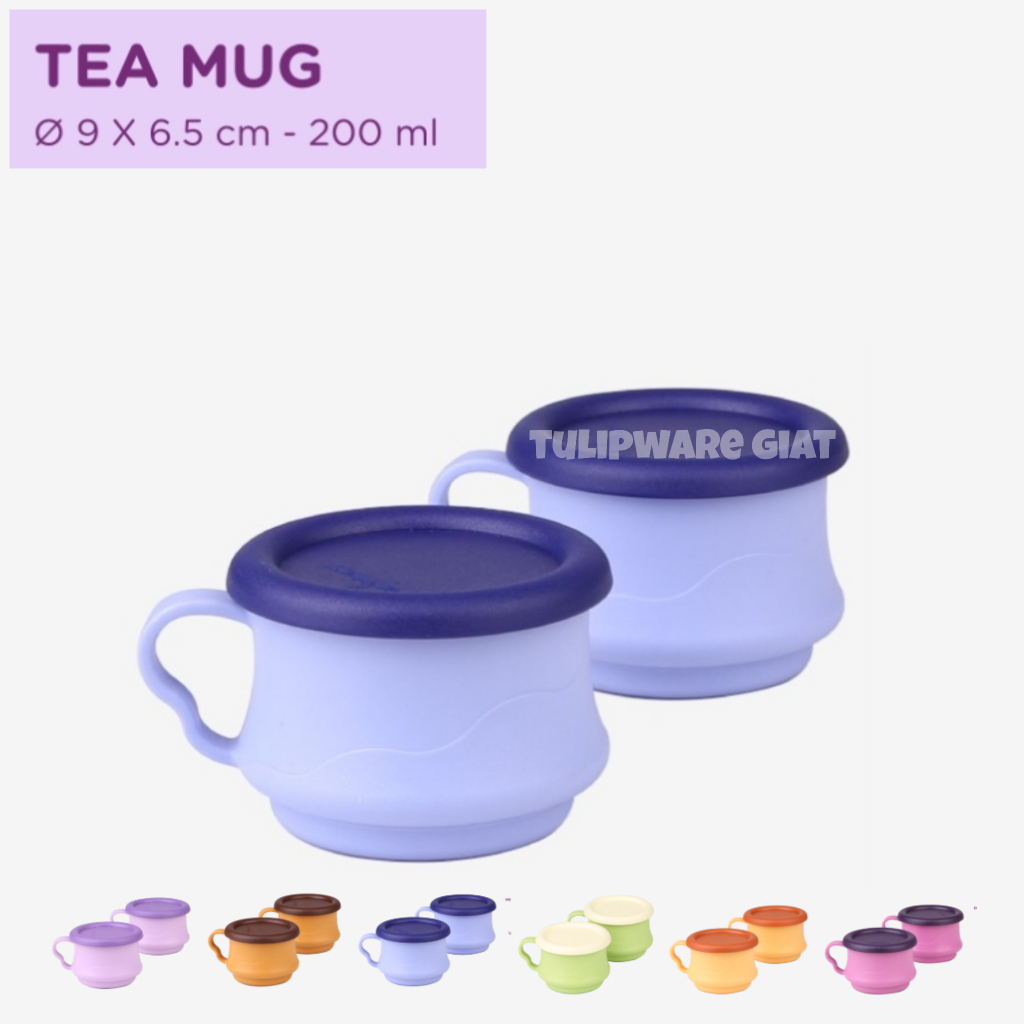 TULIPWARE GELAS CANTIK Cangkir Kopi Mug Teh Untuk Panas dan Dingin