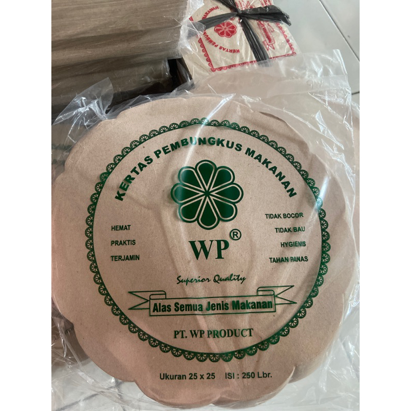 Kertas Minyak Bulat Wadah Pembungkus Makanan