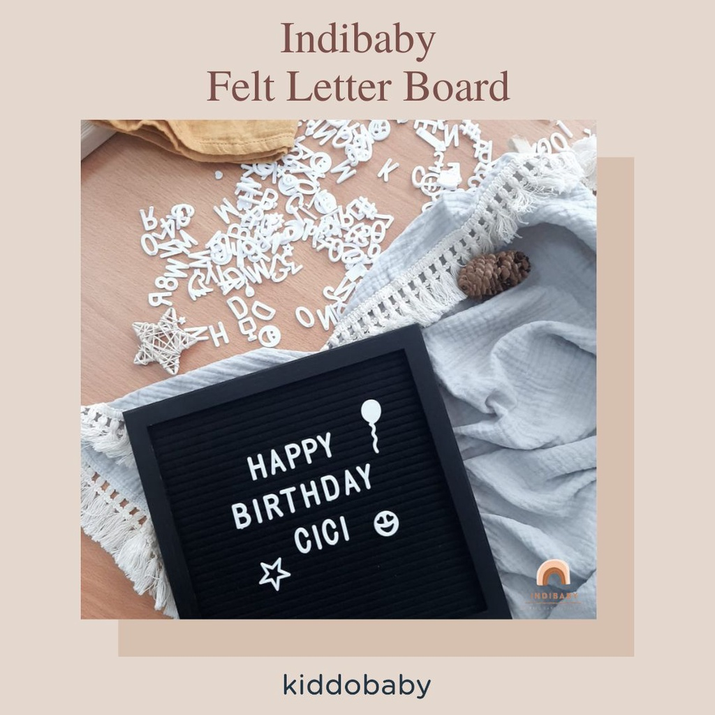 

Indibaby Felt Letter Board | Papan Huruf Nama Bayi | Perlengkapan Foto