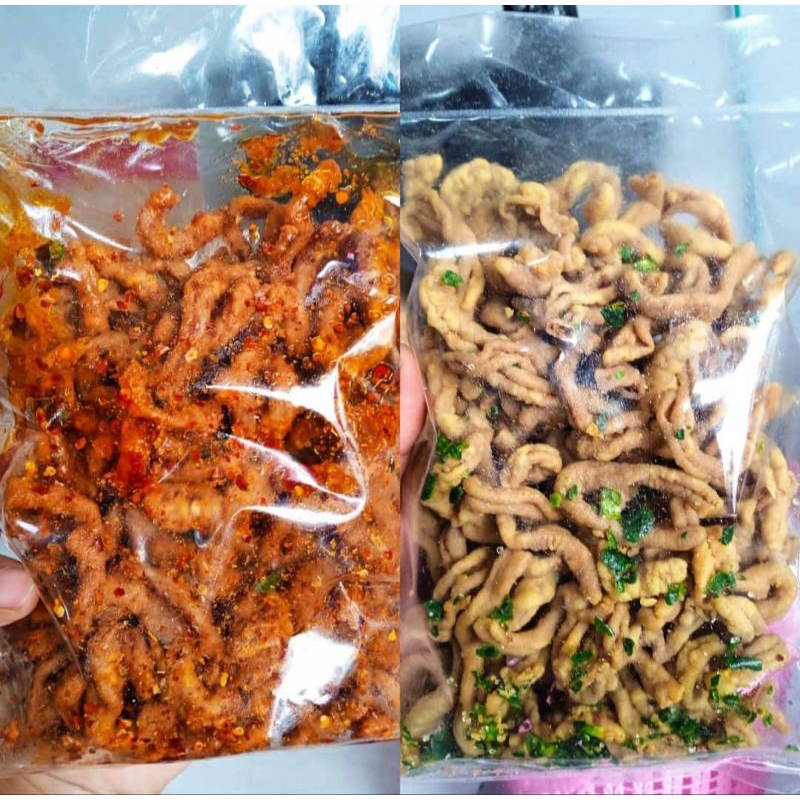 

Keripik Usus Kriuk pedas cikruh daun jeruk & original