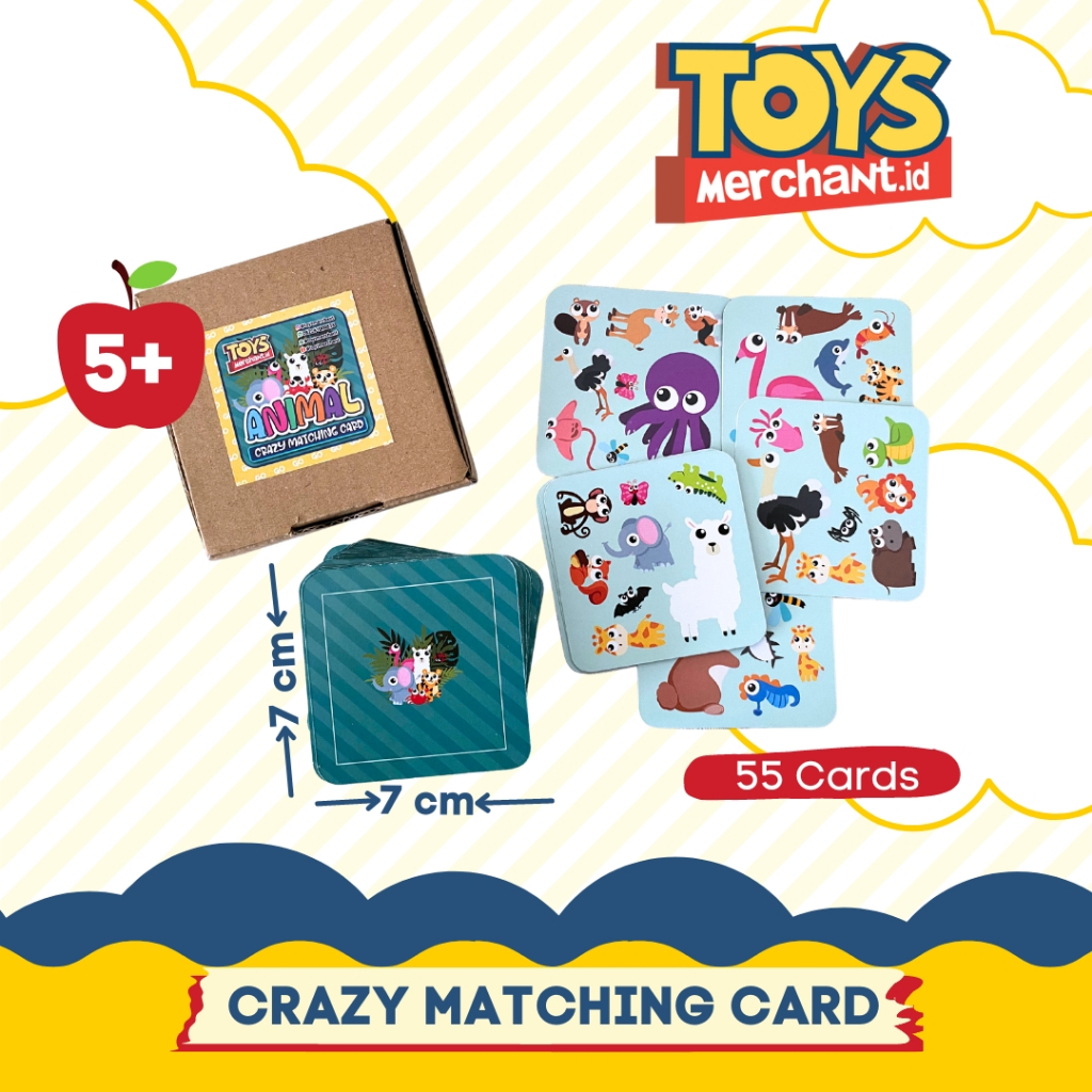 Crazy Matching Card Animal / Mainan Anak / Memory Game Edukasi