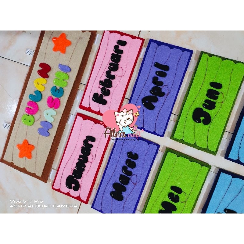 Hiasan dinding Nama bulan Masehi Hiasan dinding kelas