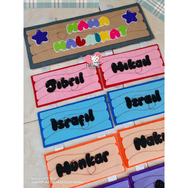 Hiasan dinding Nama Malaikat Hiasan dinding kelas