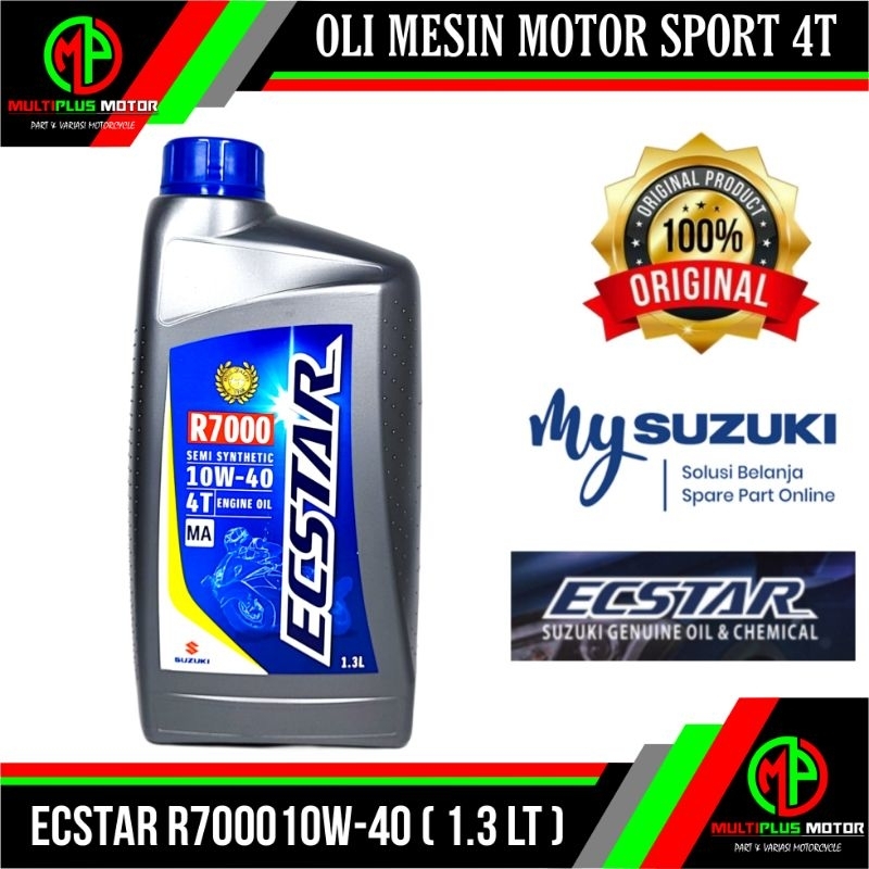 Oli mesin motor sport 4T SGO ECSTAR R7000 10W-40 (1.3L) ORIGINAL 100%
