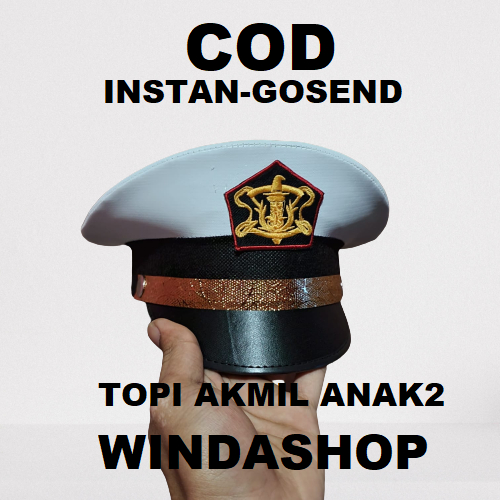 topi akmil anak / topi pet anak profesi akmil / topi profesi anak akmil/Topi akademi militer anak