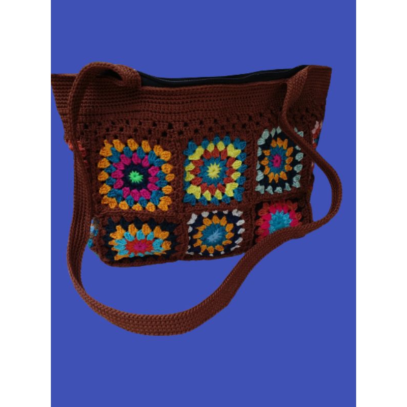 Tas Rajut Granny Square, Tas Granny, Tas Rajut