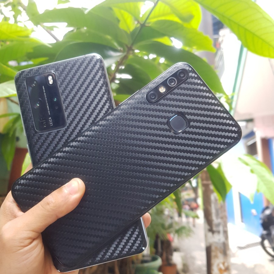 Garskin Carbon Black Infinx GT 10 Pro Garskin Hitam-Transparant Infinix GT 10 Pro