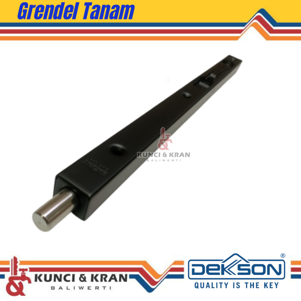 Grendel Tanam DEKKSON FB 040 12" Matt Black Flush Bolt Grendel Hitam
