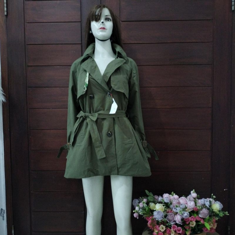 COAT ARMY COAT HIJAU BOTOL COAT NEW COAT KATUN COAT MANTEL WANITA