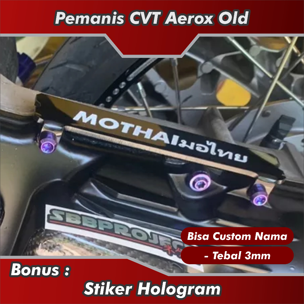 Pemanis CVT Aerox Old & AEROX NEW bisa Custom Nama