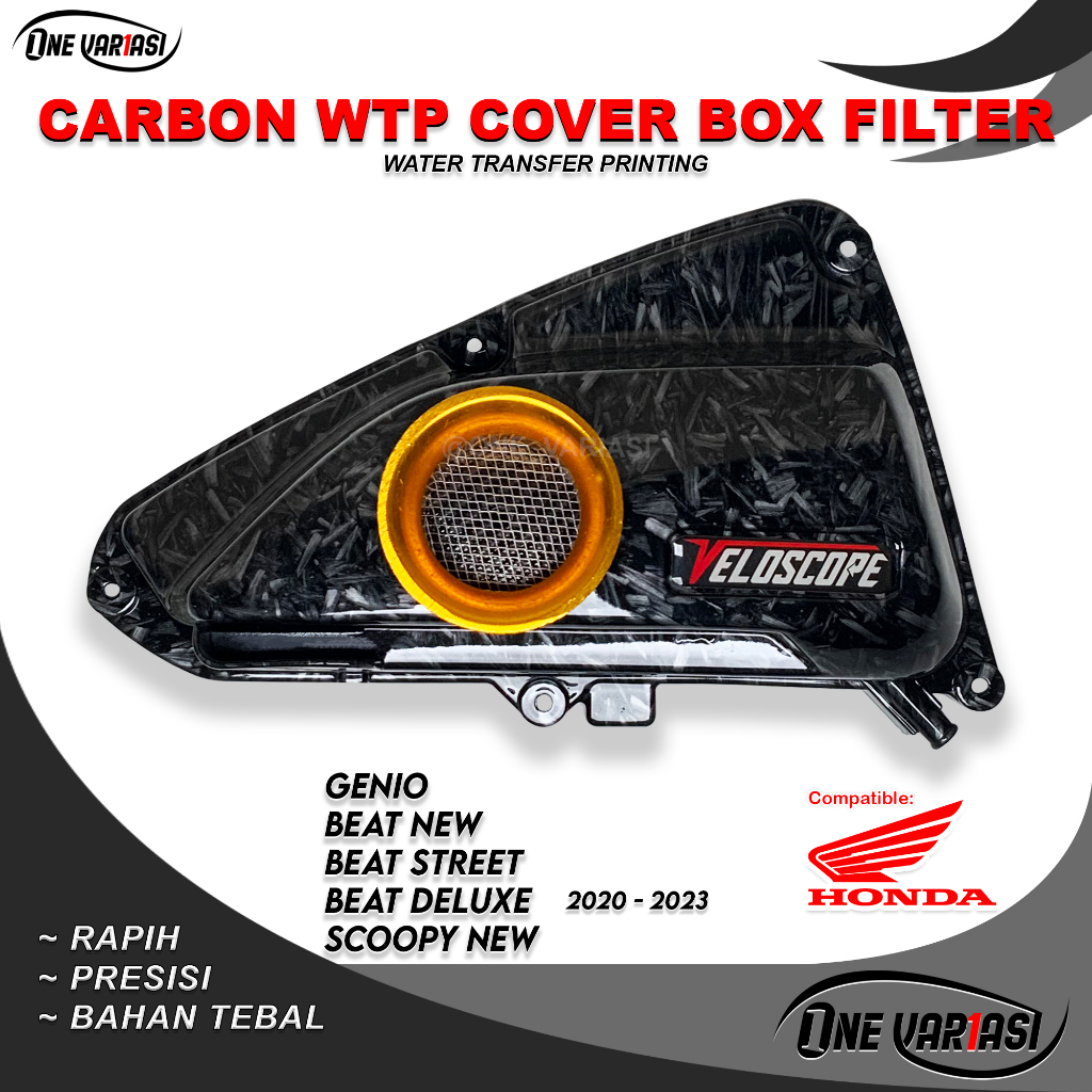 COVER TUTUP BOX FILTER CARBON FORGED VELOCITY GENIO / TUTUP FILTER BEAT NEW CARBON FORGED BEAT DELUX