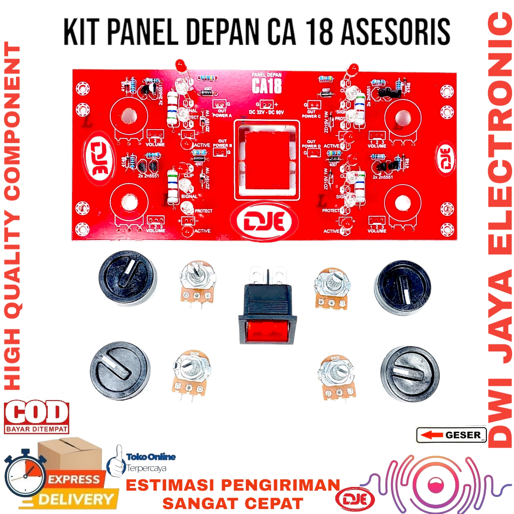 kit PCB PANEL DEPAN CA 18+ASSESORIES