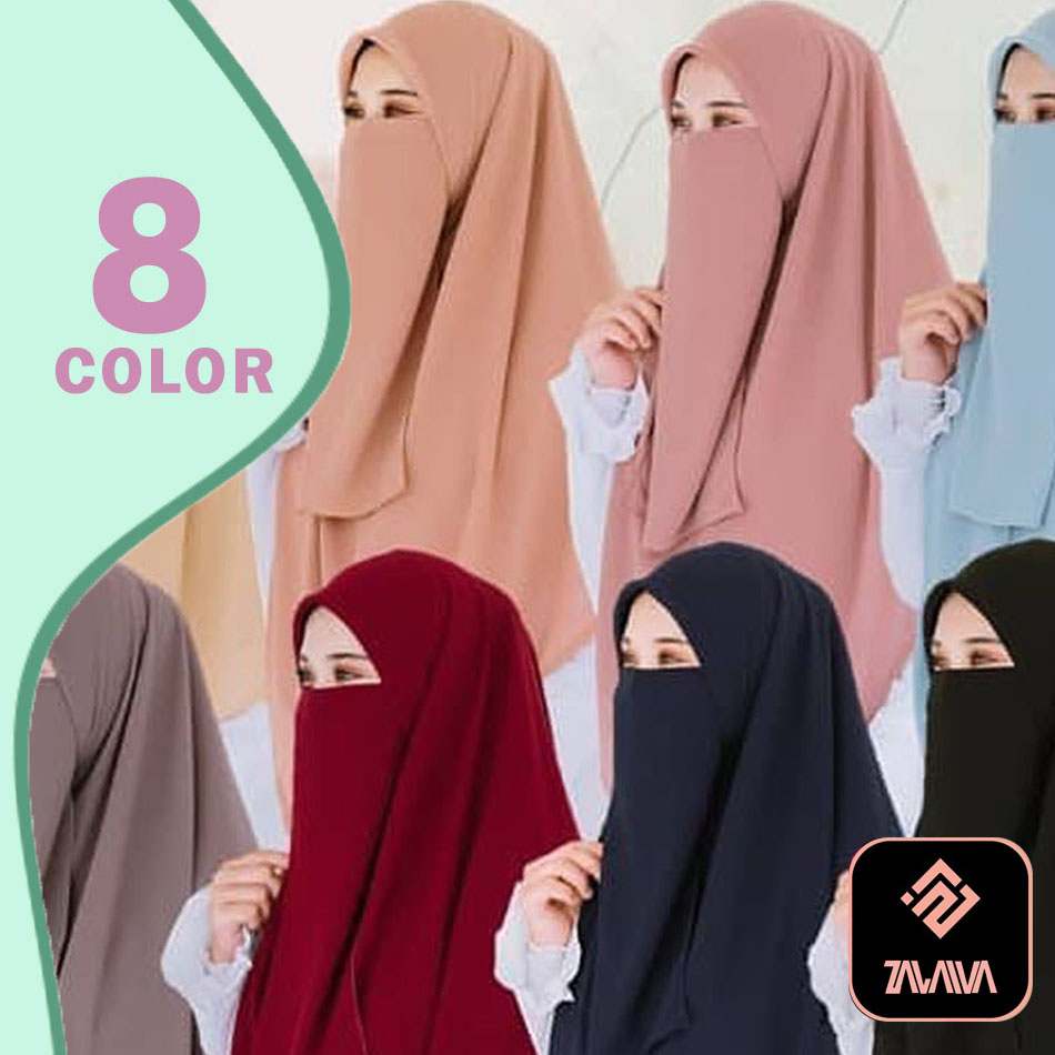 [SET CADAR] JILBAB SEGI EMPAT JUMBO PREMIUM PLUS CADAR TALI