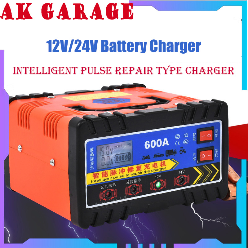 12V 24V Universal Pengisi Daya Baterai Mobil Cerdas Pengisi Daya Pulsa Murni Perbaikan Tembaga Bater