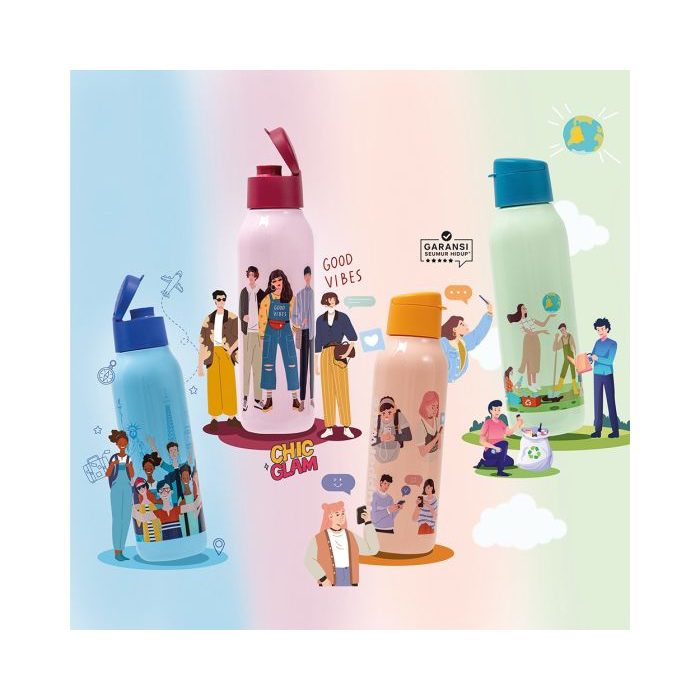 Fancy Bottle 750ml / Botol Minum Tupperware Tupperware Original Termurah