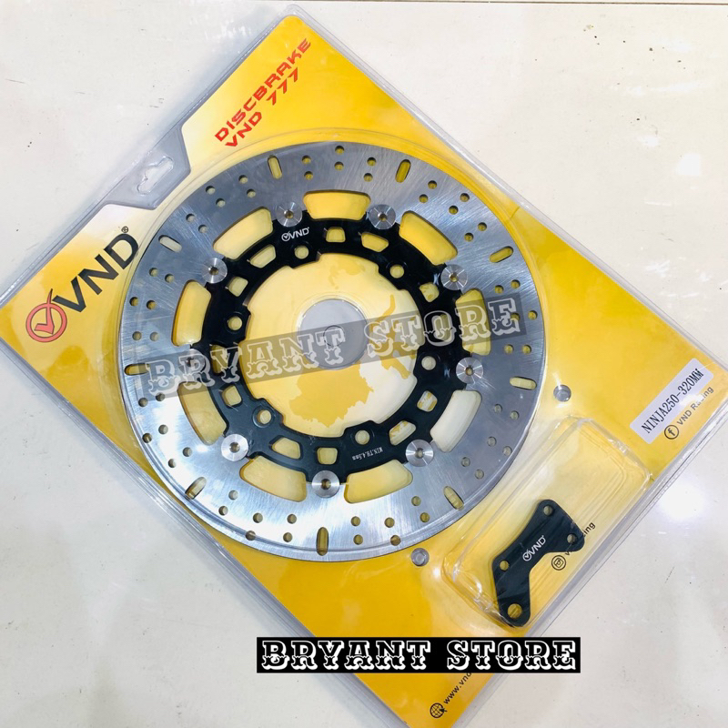 PIRINGAN DEPAN CAKRAM VND 777 320MM NINJA RR NINJA 250 KARBU NINJA 150 RR CNC FLOATING BRAKE DISK DISC DISCBRAKE DISKBRAKE 320 MM LUBANG BAUT 6
