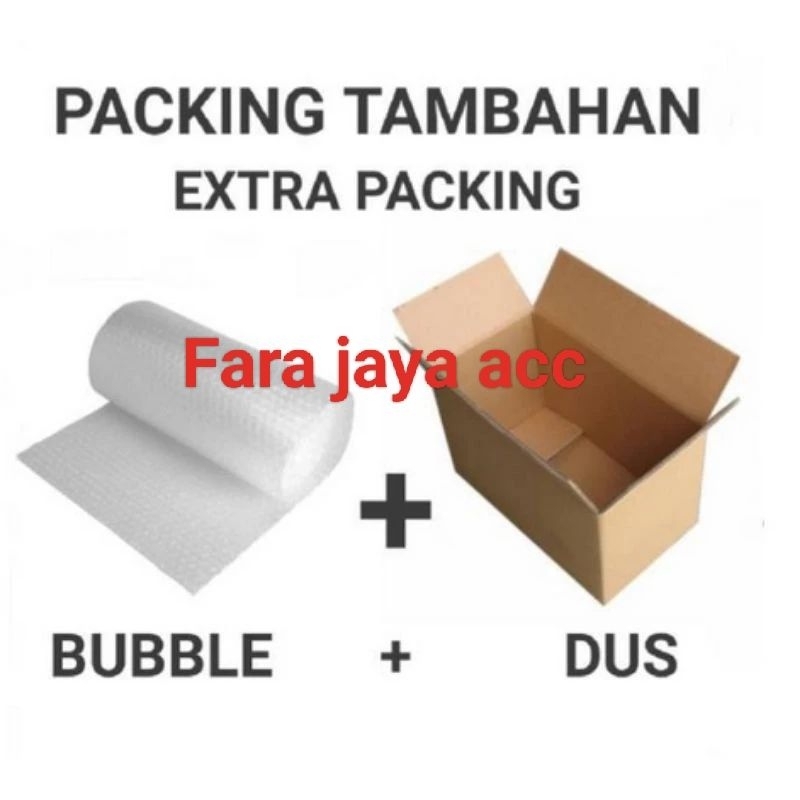 

Packing Tambahan Bubble Wrap+Kardus Extra Packing di Jamin Paket Aman