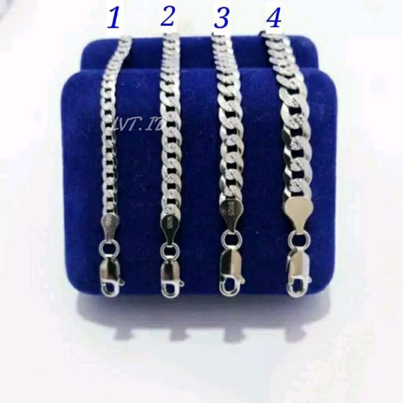 GELANG TANGAN SISIK NAGA PERAK SILVER 925 LAPIS EMAS PUTIH / PERHIASAN GELANG RANTAI PRIA WANITA SIL