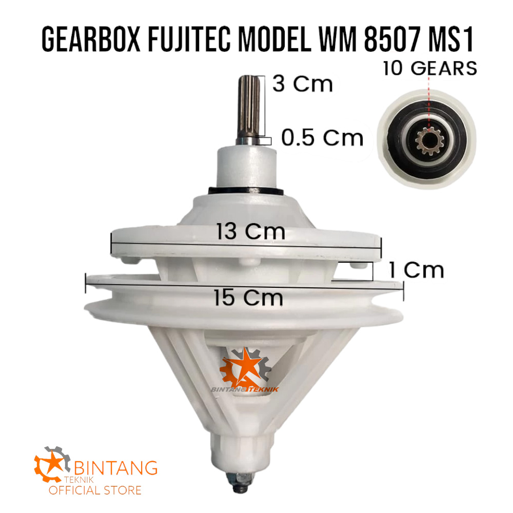 gearbox gear box mesin cuci FUJITEC WM 8507 MS1 mesin cuci 2 tabung manual