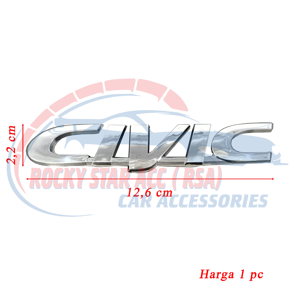 Emblem Mobil HONDA (Tulisan) " CIVIC " FERIO 1996-2000