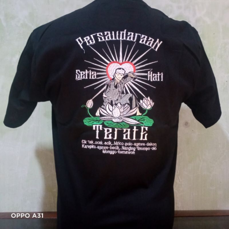 Kaos Distro PSHT-Kaos PSHT Bordir - Kaos PSHT Hitam Bordir Katun Terbaru