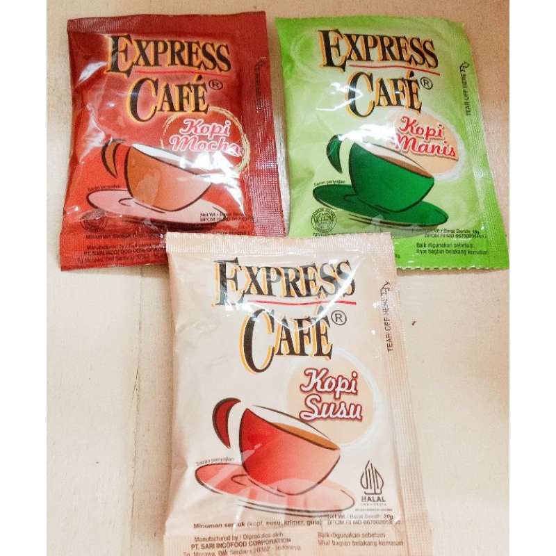 

(ECER) INDOCAFE EXPRESS CAFE KOPI MANIS/MOCHA/SUSU - 1 SACHET