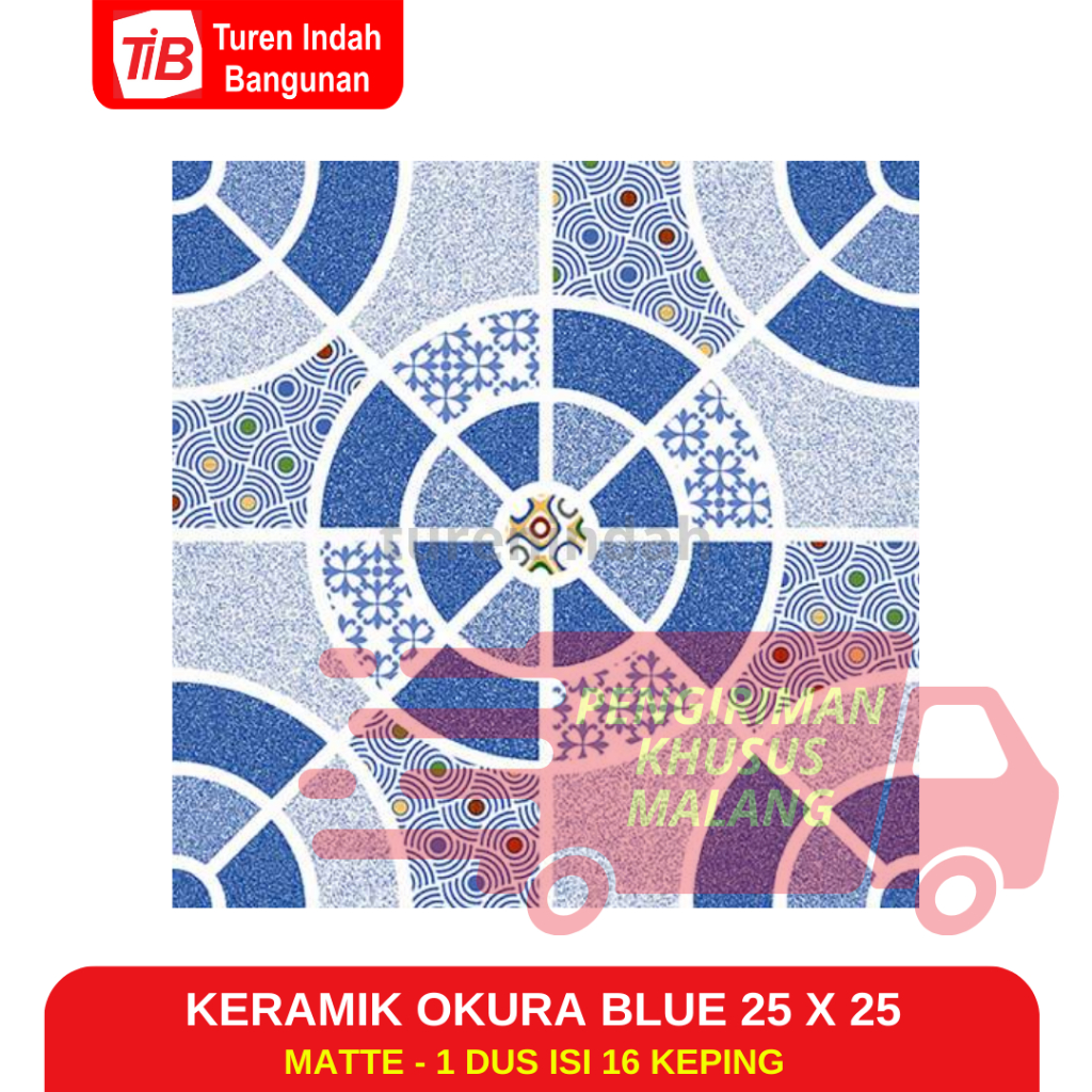 KERAMIK OKURA BLUE 25 X 25 - KERAMIK LANTAI - KERAMIK KAMAR MANDI - KERAMIK 25 X 25 - KERAMIK ANTI L