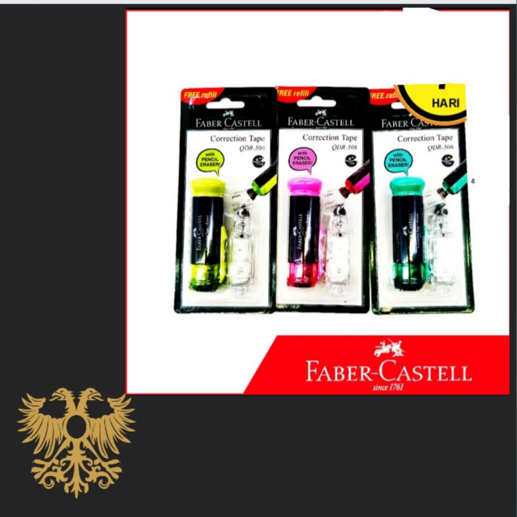 

correction tape faber castell QDR-506 warna tosca